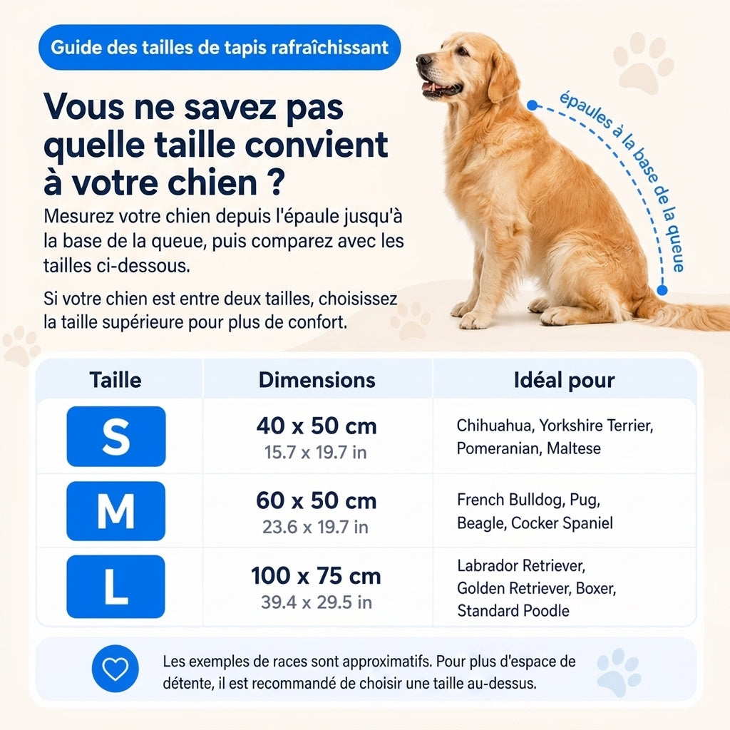 Protégez votre chien du coup de chaleur avec le tapis rafraîchissant Selenia™