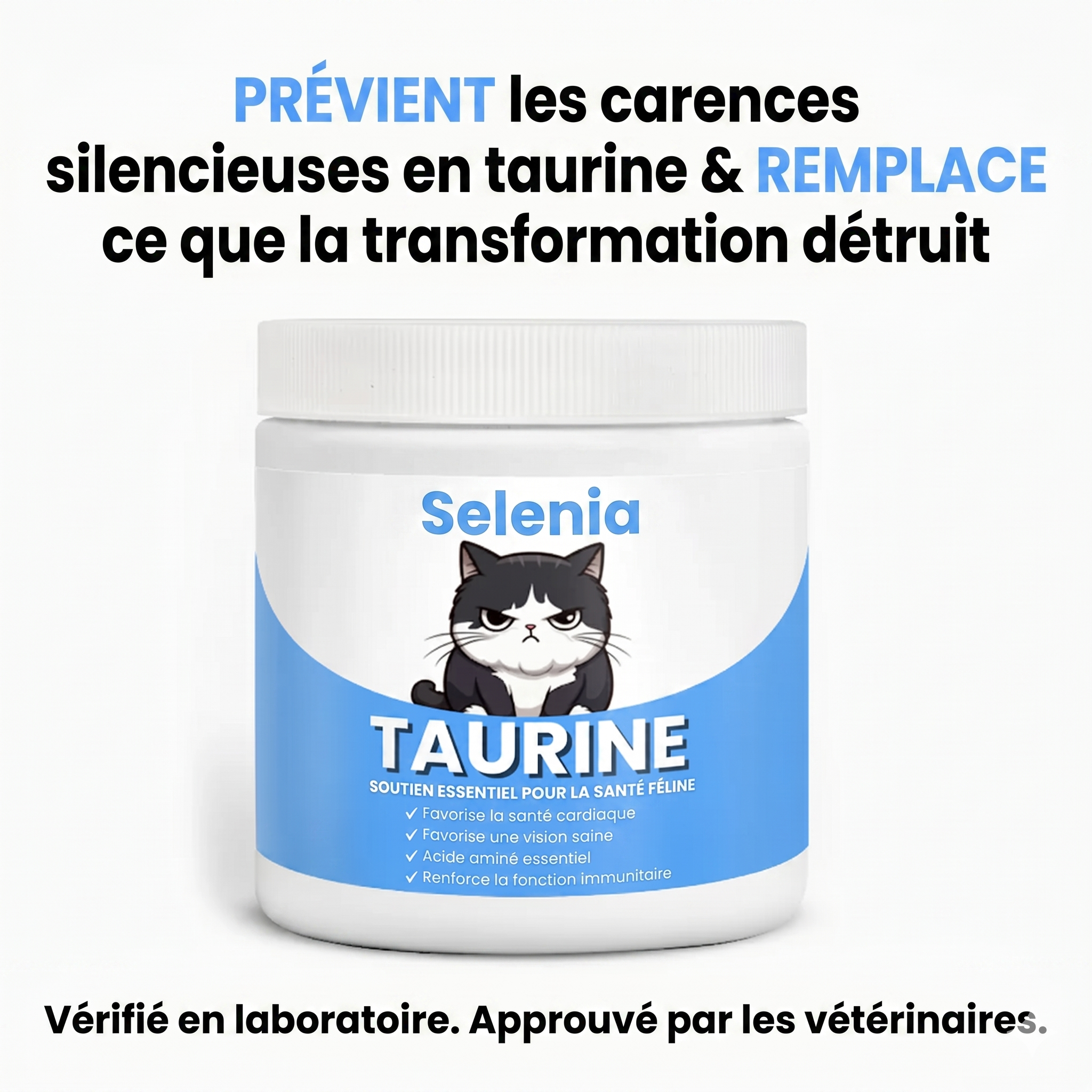 Stoppez la carence silencieuse avant qu'elle ne se manifeste — Supplément de taurine Selenia™