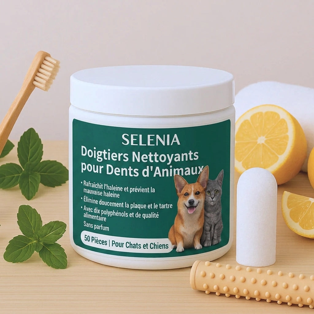 Lingettes dentaires naturelles pour animaux